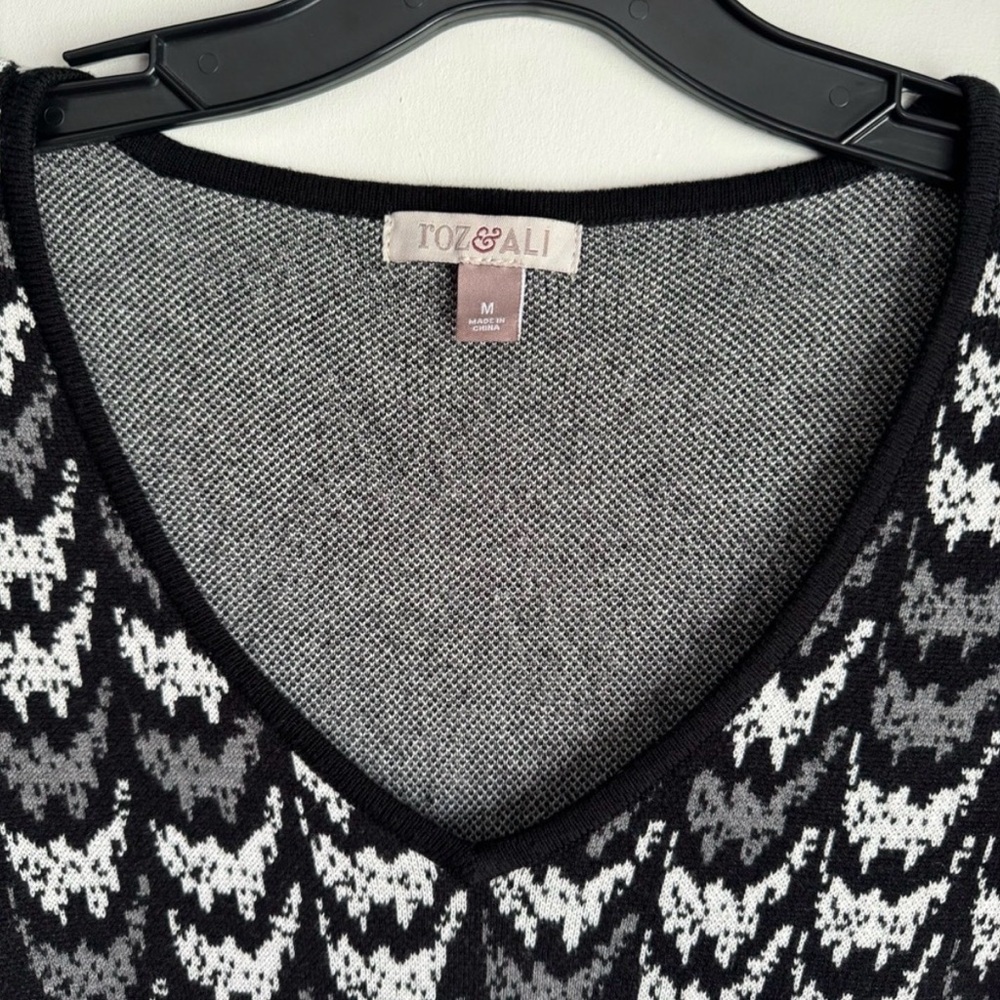 Roz & Ali Fit and Flare Short Sleeve Knit Sweater Midi Dress - Picture 7 of 7
